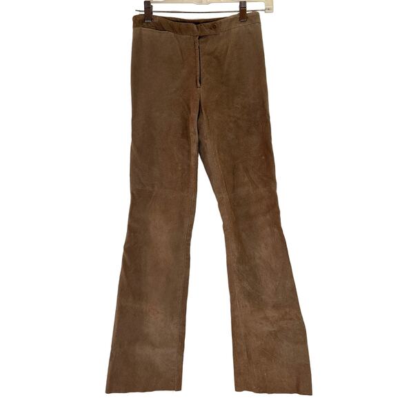 BCBGMaxAzria Women's Brown Leather Pants Size 0 - Picture 1 of 9